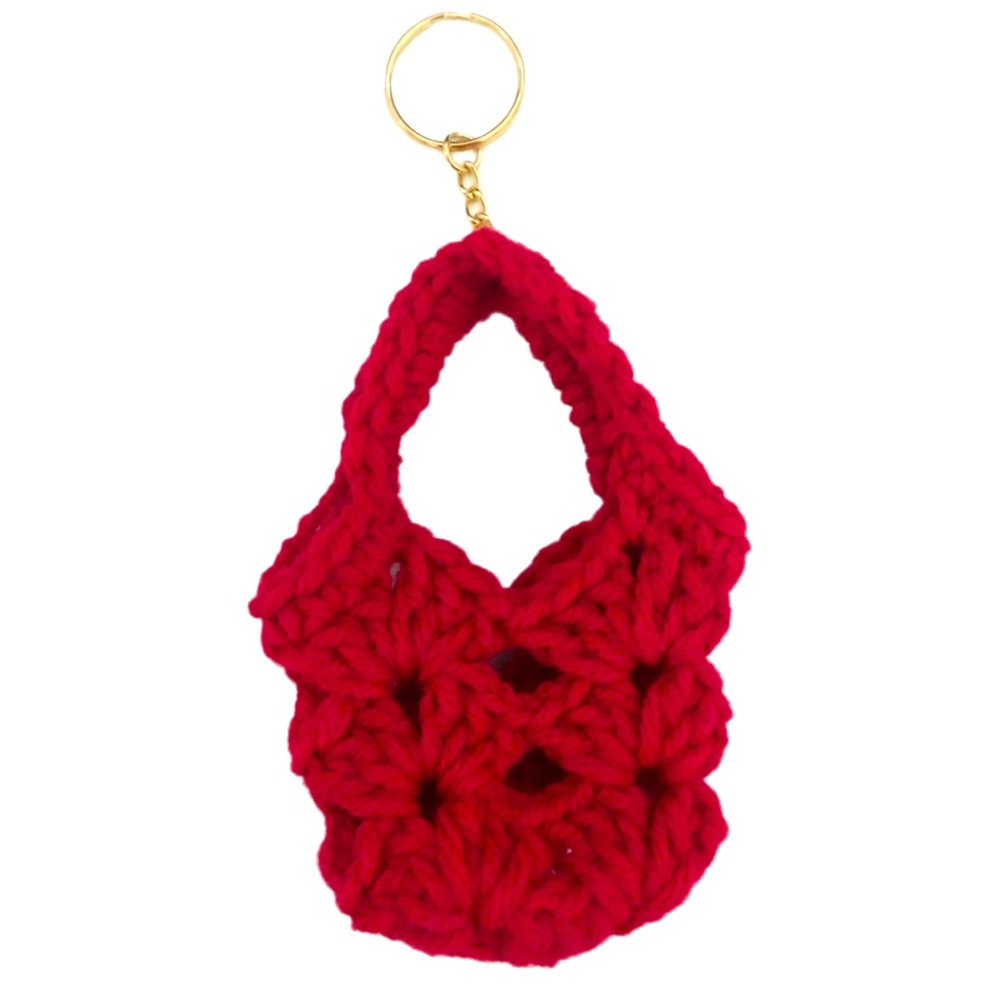 Crochet Farmer’s Market Bag Keychain